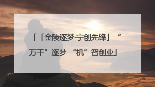 「金陵逐梦·宁创先锋」“万千”逐梦 “机”智创业