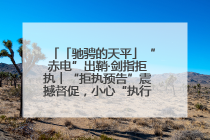 「驰骋的天平」“赤电”出鞘·剑指拒执︱“拒执预告”震撼督促，小心“执行”变“执刑”