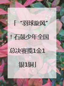 “羽球旋风”！石鼓少年全国总决赛揽1金1银1铜