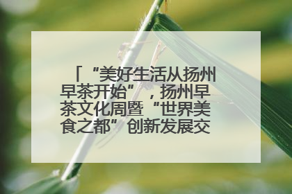 “美好生活从扬州早茶开始”，扬州早茶文化周暨“世界美食之都”创新发展交流活动启幕