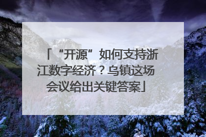 “开源”如何支持浙江数字经济？乌镇这场会议给出关键答案