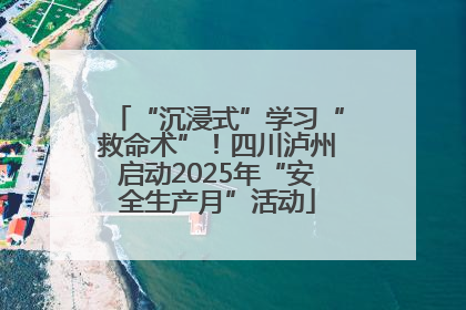 “沉浸式”学习“救命术”！四川泸州启动2025年“安全生产月”活动