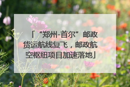 “郑州-首尔”邮政货运航线复飞，邮政航空枢纽项目加速落地