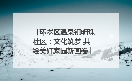 环翠区温泉镇明珠社区：文化筑梦 共绘美好家园新画卷