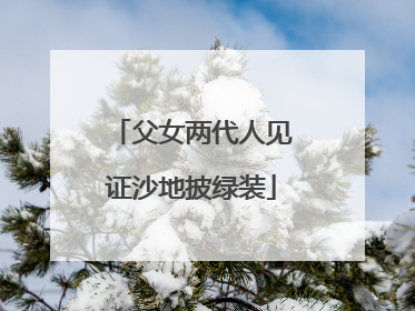 父女两代人见证沙地披绿装