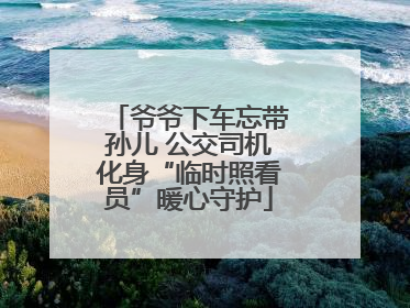 爷爷下车忘带孙儿 公交司机化身“临时照看员”暖心守护