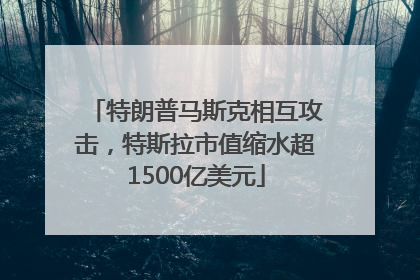 特朗普马斯克相互攻击，特斯拉市值缩水超1500亿美元