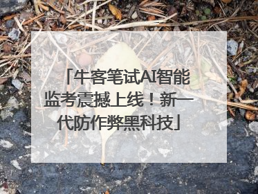 牛客笔试AI智能监考震撼上线！新一代防作弊黑科技
