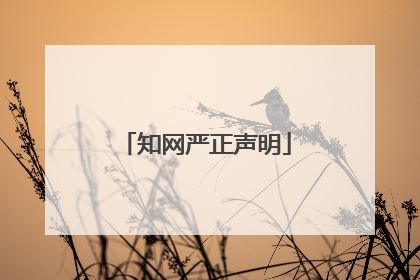 知网严正声明