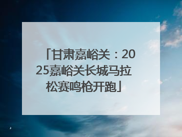 甘肃嘉峪关：2025嘉峪关长城马拉松赛鸣枪开跑
