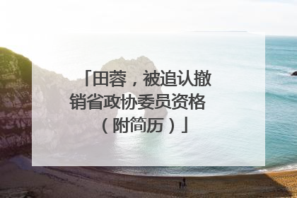 田蓉，被追认撤销省政协委员资格（附简历）