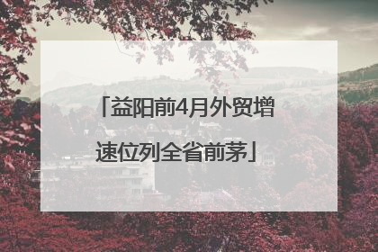 益阳前4月外贸增速位列全省前茅