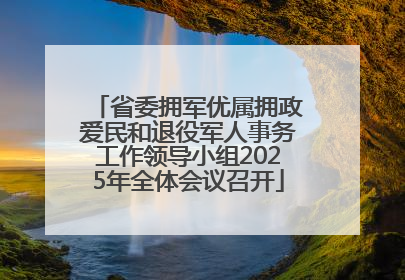 省委拥军优属拥政爱民和退役军人事务工作领导小组2025年全体会议召开