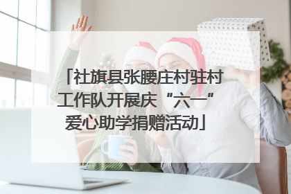 社旗县张腰庄村驻村工作队开展庆“六一”爱心助学捐赠活动