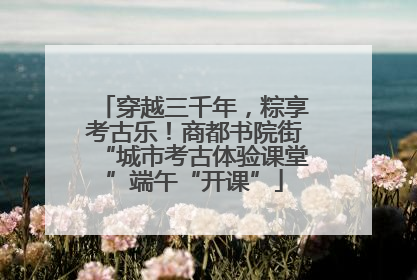 穿越三千年，粽享考古乐！商都书院街“城市考古体验课堂”端午“开课”