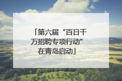 第六届“百日千万招聘专项行动”在青岛启动