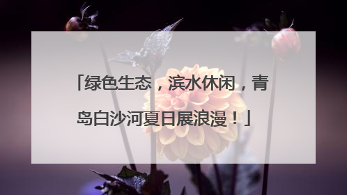 绿色生态，滨水休闲，青岛白沙河夏日展浪漫！