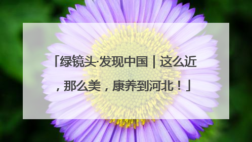 绿镜头·发现中国｜这么近，那么美，康养到河北！