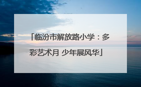 临汾市解放路小学：多彩艺术月 少年展风华