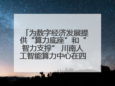 为数字经济发展提供“算力底座”和“智力支撑” 川南人工智能算力中心在四川泸州启动