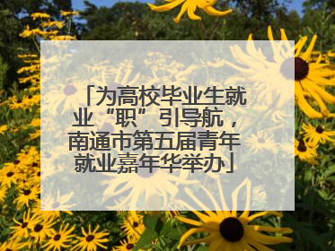 为高校毕业生就业“职”引导航，南通市第五届青年就业嘉年华举办