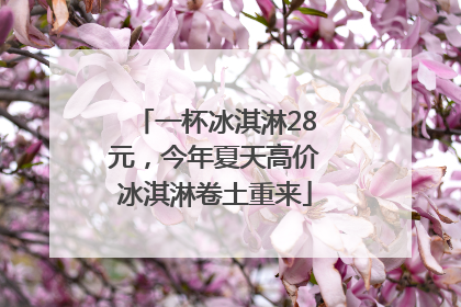 一杯冰淇淋28元，今年夏天高价冰淇淋卷土重来