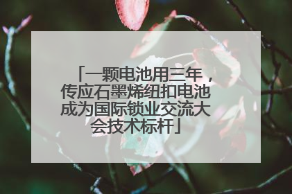 一颗电池用三年，传应石墨烯纽扣电池成为国际锁业交流大会技术标杆