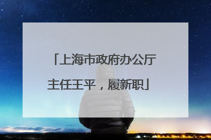 上海市政府办公厅主任王平，履新职