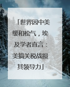 世界因中美缓和松气，埃及学者直言：美搞关税战损其领导力