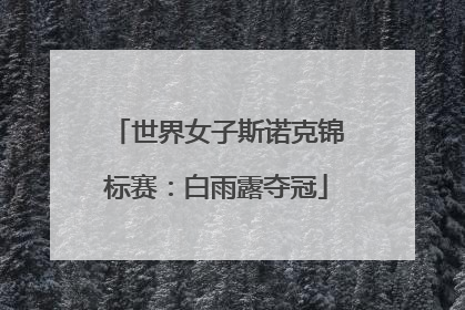 世界女子斯诺克锦标赛：白雨露夺冠