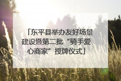 东平县举办友好场景建设暨第二批“骑手爱心商家”授牌仪式