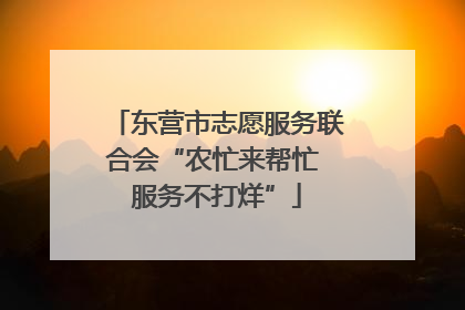 东营市志愿服务联合会“农忙来帮忙 服务不打烊”