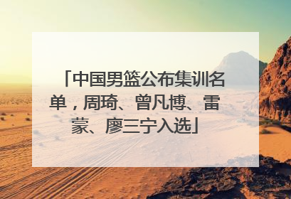 中国男篮公布集训名单，周琦、曾凡博、雷蒙、廖三宁入选