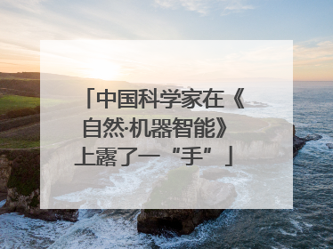 中国科学家在《自然·机器智能》上露了一“手”
