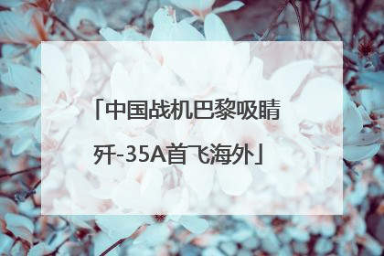 中国战机巴黎吸睛 歼-35A首飞海外