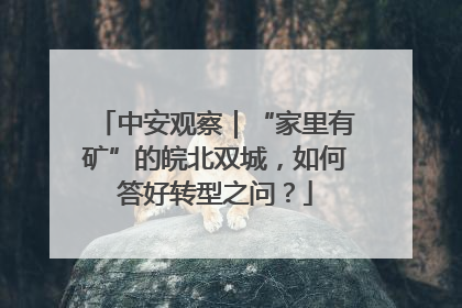 中安观察｜“家里有矿”的皖北双城，如何答好转型之问？