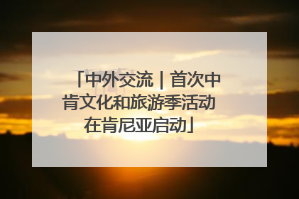 中外交流｜首次中肯文化和旅游季活动在肯尼亚启动