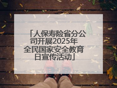 人保寿险省分公司开展2025年全民国家安全教育日宣传活动