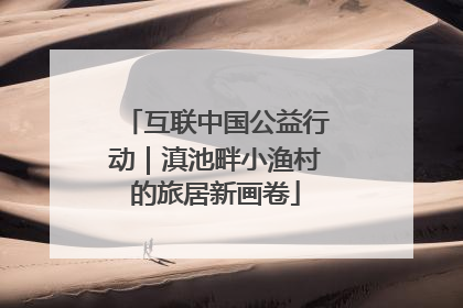 互联中国公益行动｜滇池畔小渔村的旅居新画卷