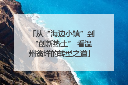 从“海边小镇”到“创新热土” 看温州翁垟的转型之道