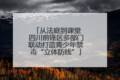 从法庭到课堂 四川前锋区多部门联动打造青少年禁毒“立体防线”