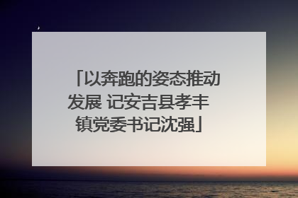 以奔跑的姿态推动发展 记安吉县孝丰镇党委书记沈强