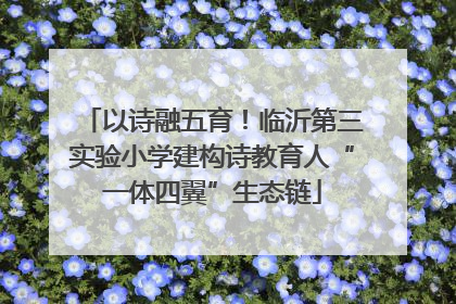 以诗融五育！临沂第三实验小学建构诗教育人“一体四翼”生态链