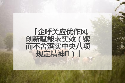 企呼关应优作风 创新赋能求实效（锲而不舍落实中央八项规定精神⑭）
