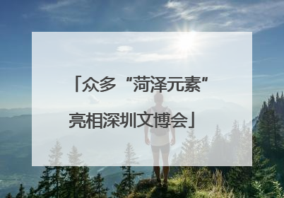 众多“菏泽元素”亮相深圳文博会