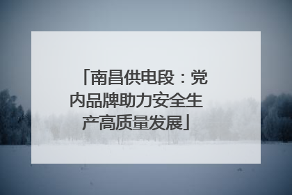南昌供电段：党内品牌助力安全生产高质量发展