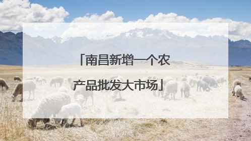南昌新增一个农产品批发大市场
