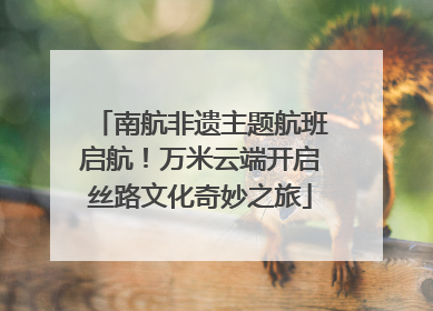 南航非遗主题航班启航！万米云端开启丝路文化奇妙之旅
