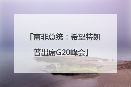 南非总统：希望特朗普出席G20峰会