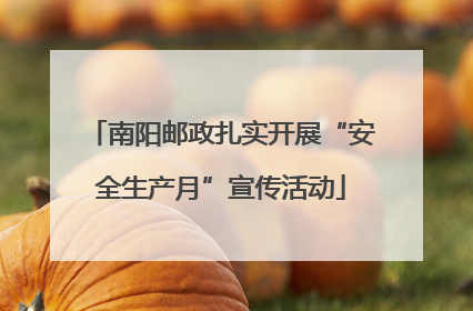 南阳邮政扎实开展“安全生产月”宣传活动